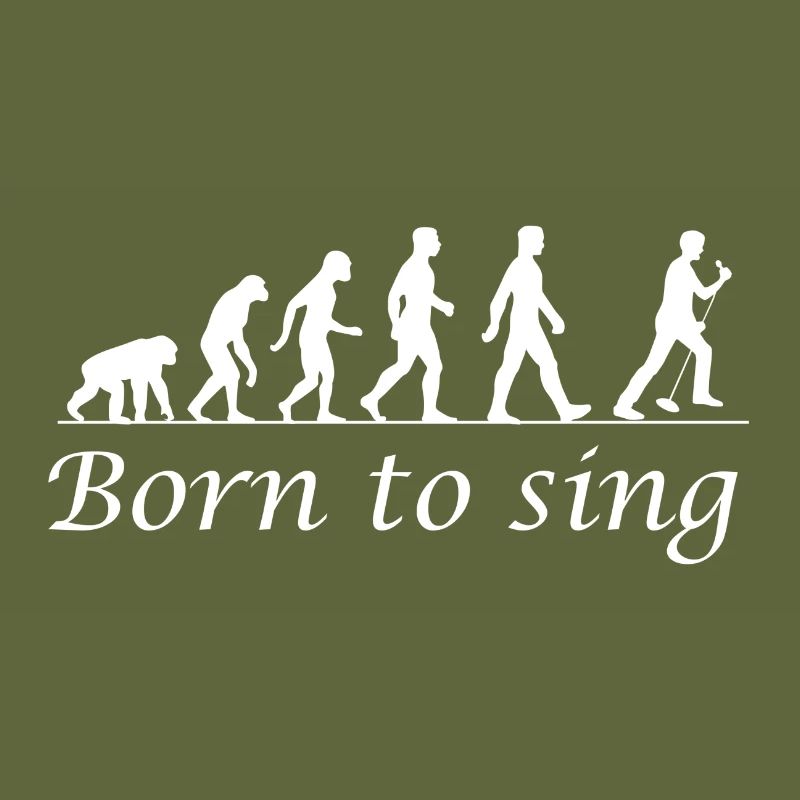 Evolution Singer Born To Sing Karaoke Gift
