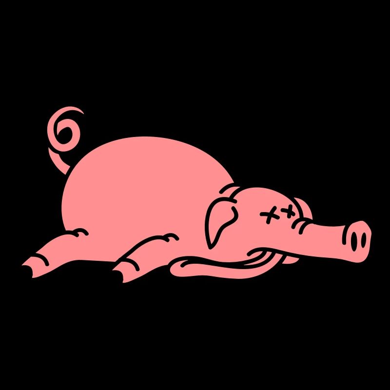 Totes Schwein am Boden