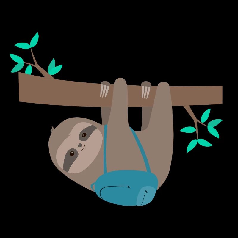 Sloth with backpack