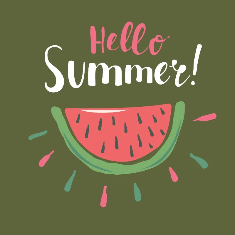 Hello Summer Melone Sommer Design Geschenk Cool