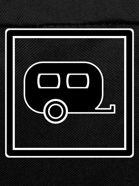 Camper/Wohnwagen Piktogramm mit Rahmen