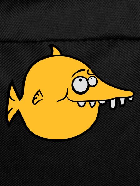 thick round funny comic fish