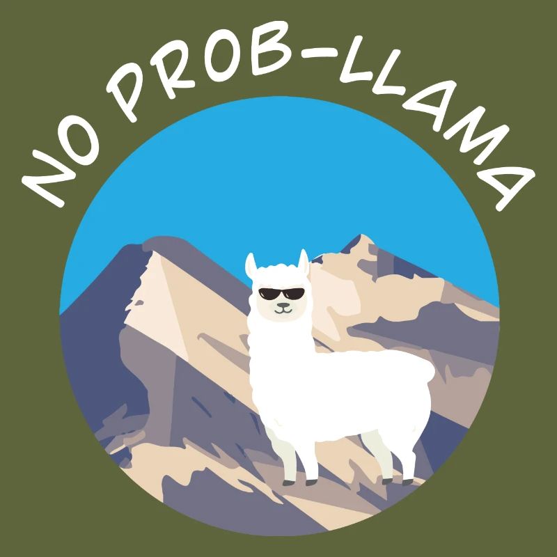 No Probllama Llama Animal Lover Gift Idea