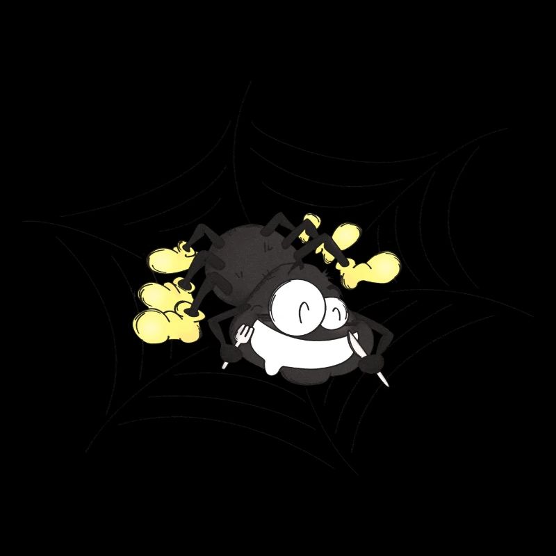 Hungrige Spinne im Netz