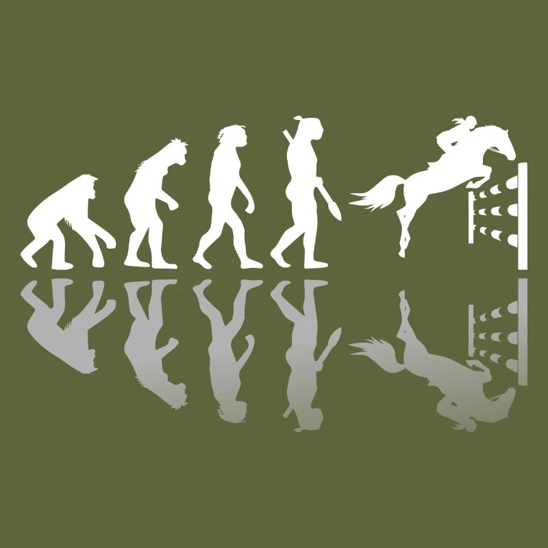 Evolution einer Reiterin Reitsport Geschenk