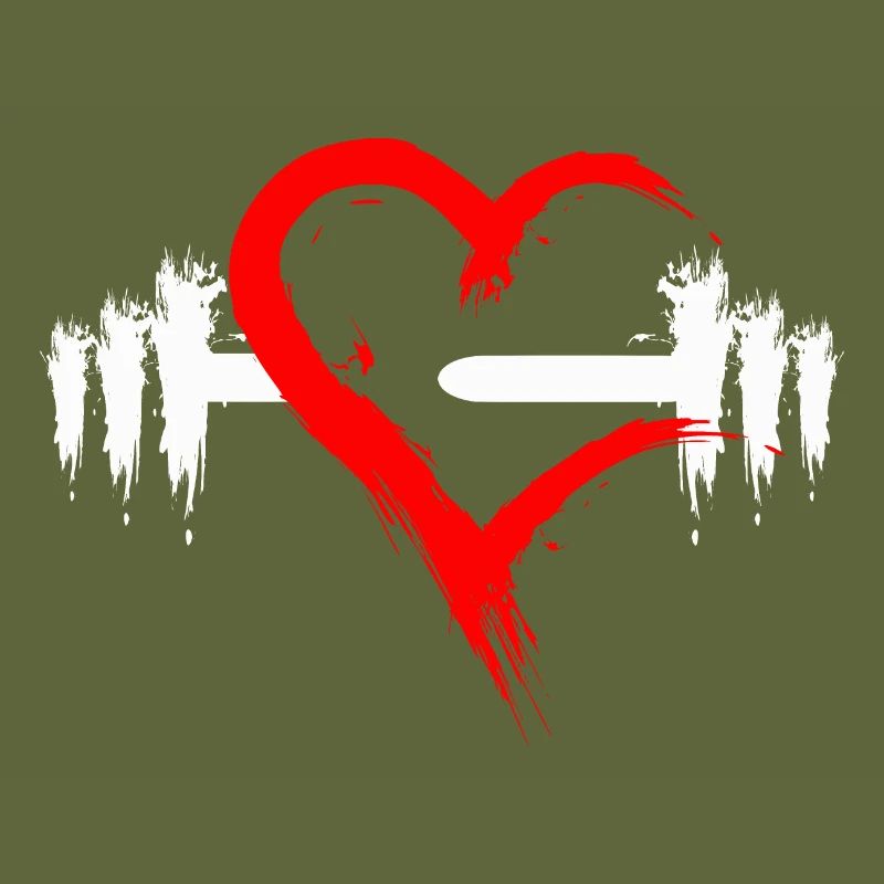 Dumbbell with heart