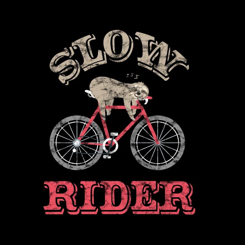 Riding a bicycle on a sloth