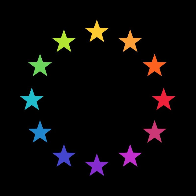 Arc-en-ciel, étoiles d'europe, coloré UE, rainbow