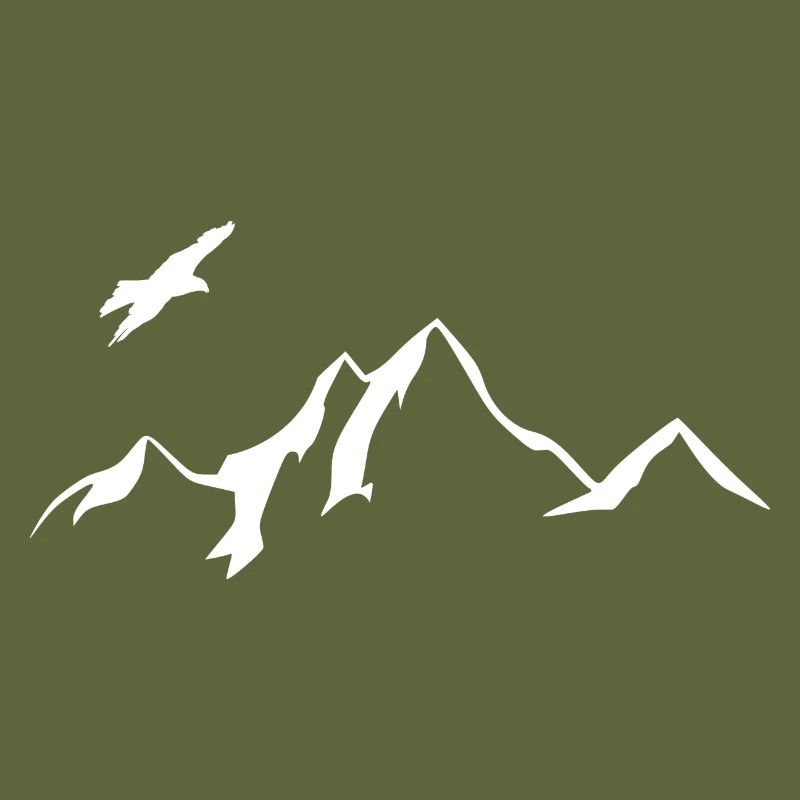 Mountain scenery with eagle