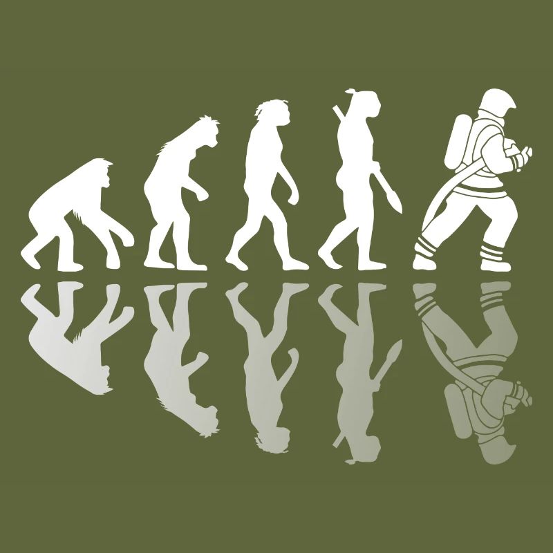 Evolution der Feuerwehr Schatten Spiegel