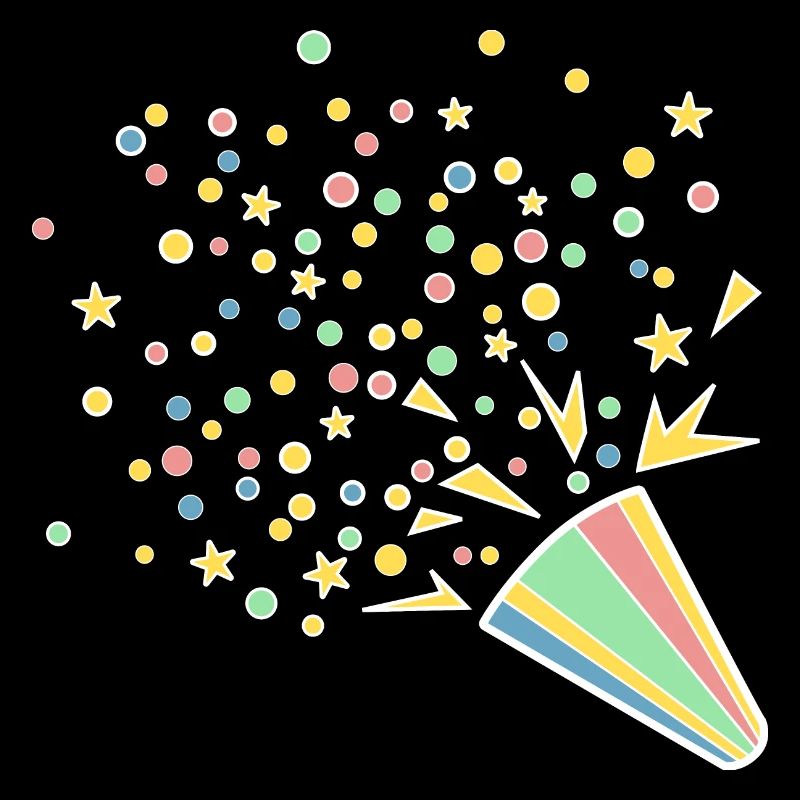 Corne de confettis festive