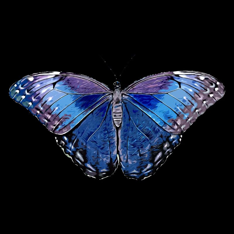 Papillon - bleu