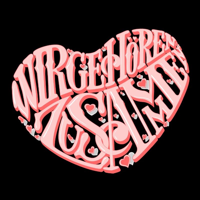 Nous appartenons ensemble, coeur rose