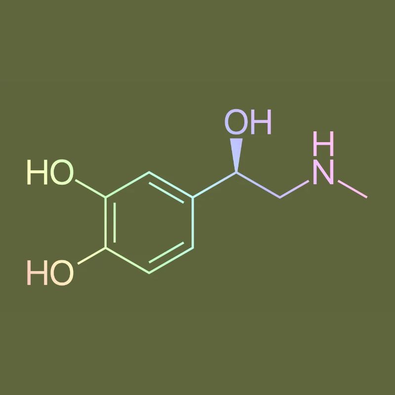 Molécule d'adrénaline - couleur pastel