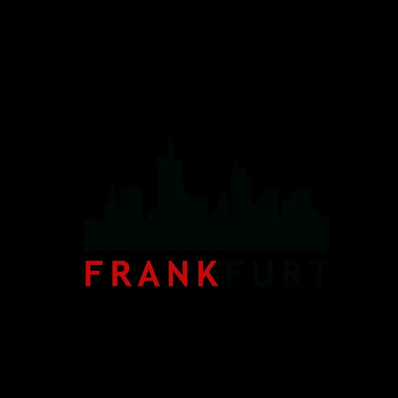 Frankfurt skyline red black