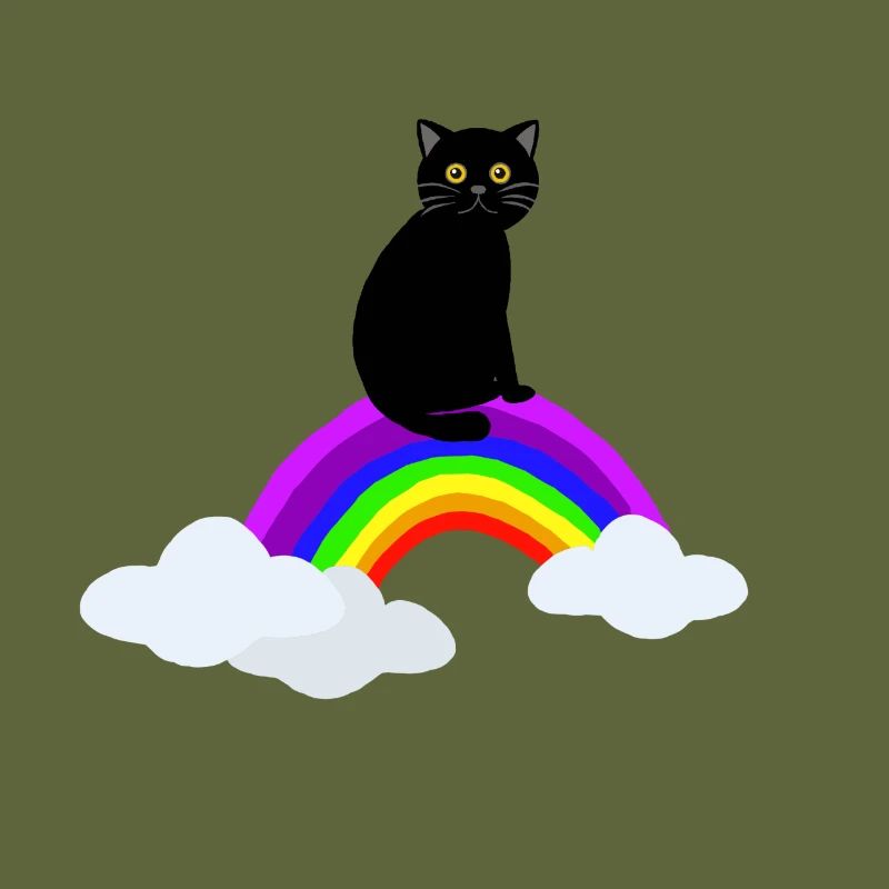 Chat arc-en-ciel