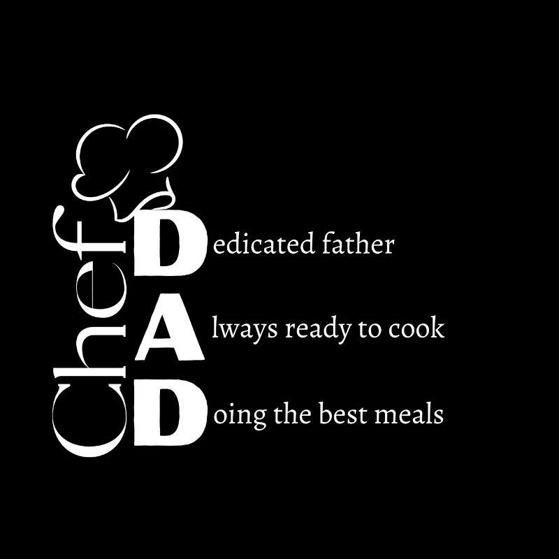 Chef DAD Gedicht mit Chef Hut