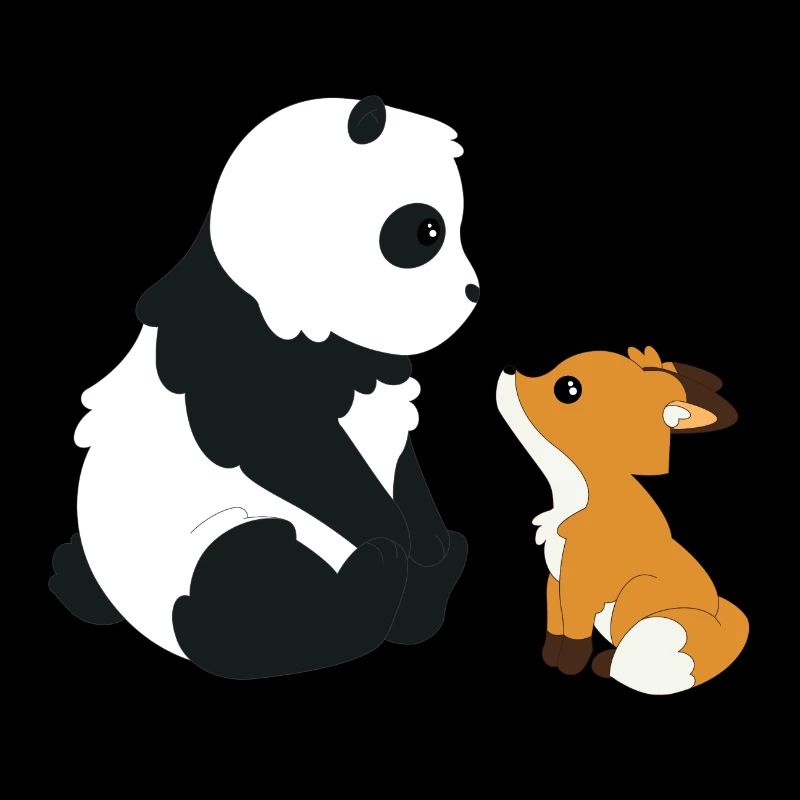 Panda und Fuchs