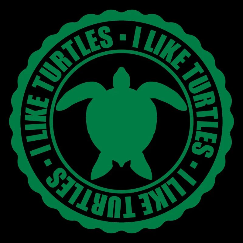 Stamp logo water turtle