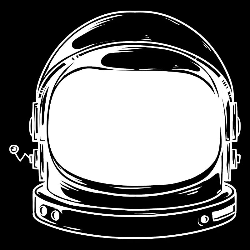 Astronaut helmet White simple