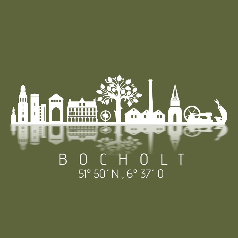 Bocholt skyline white / coordinates