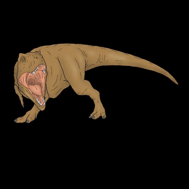 T-Rex roaring comic book style