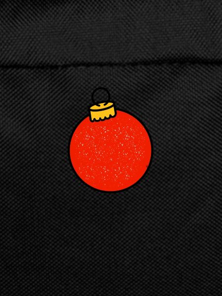 Rote Weihnachtskugel mit Glitzer