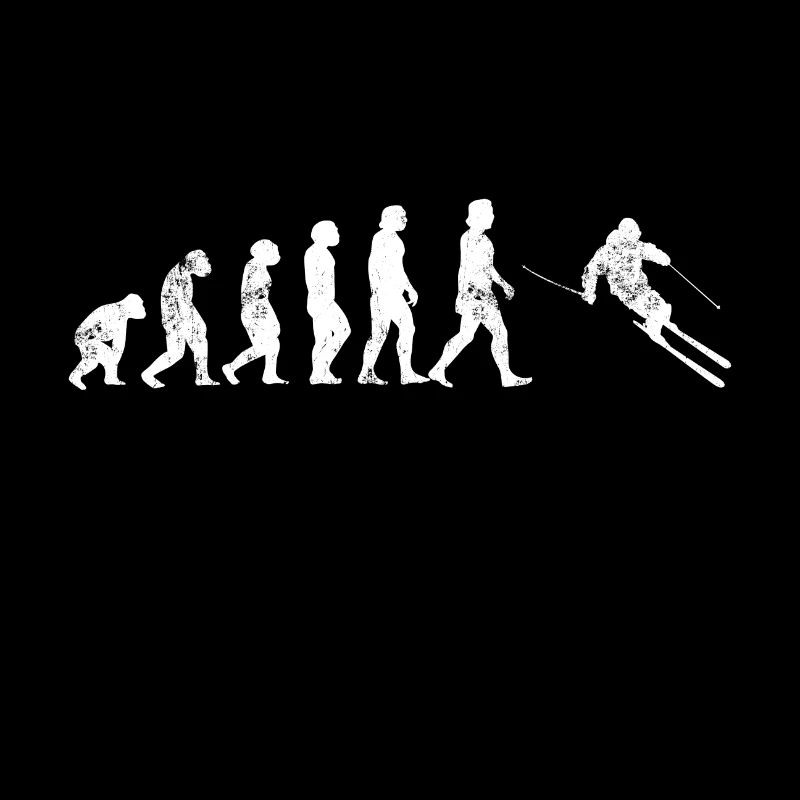 Skifahrer Skifahren Wintersportler Evolution