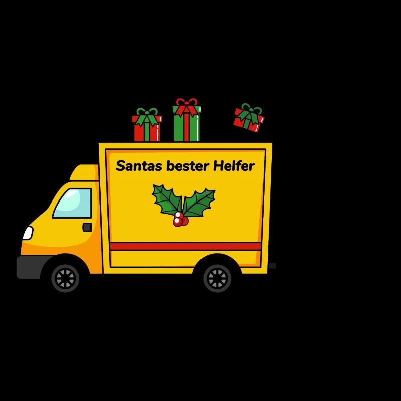 Paketbote Santas bester Helfer Postauto DHL Optik