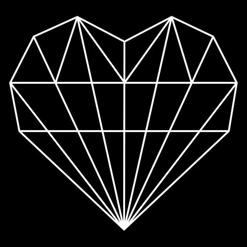 Heart contour white
