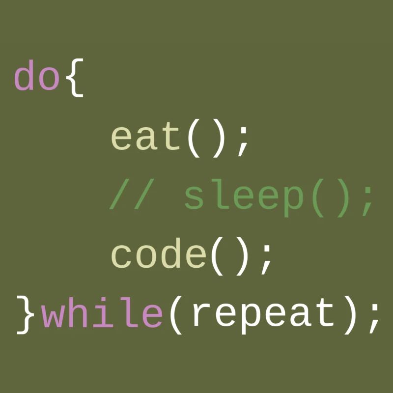 Eat Sleep Code Repeat - Code Design