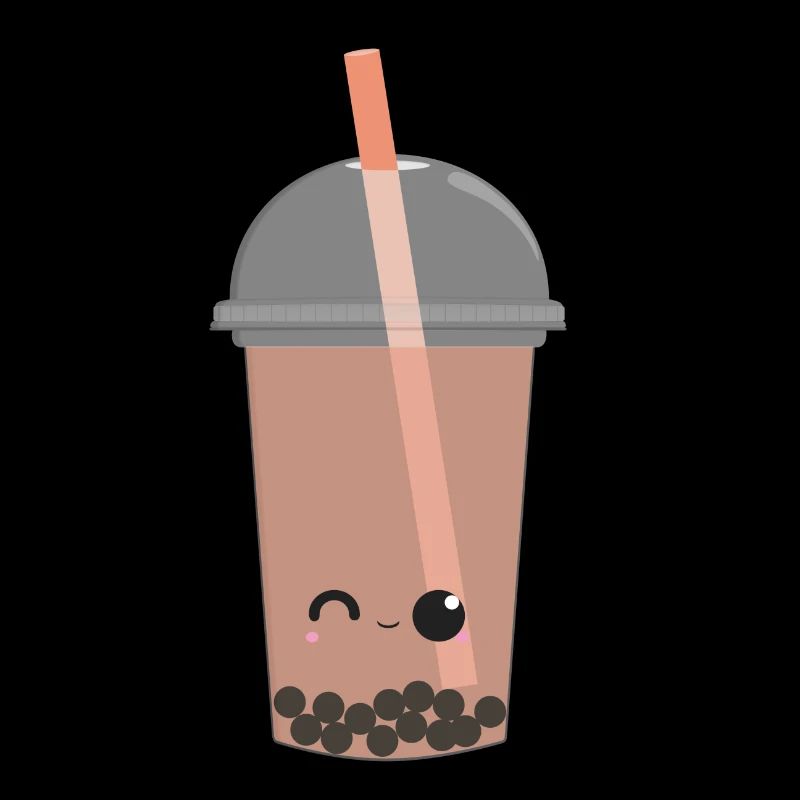 Kawaii bubble tea peach