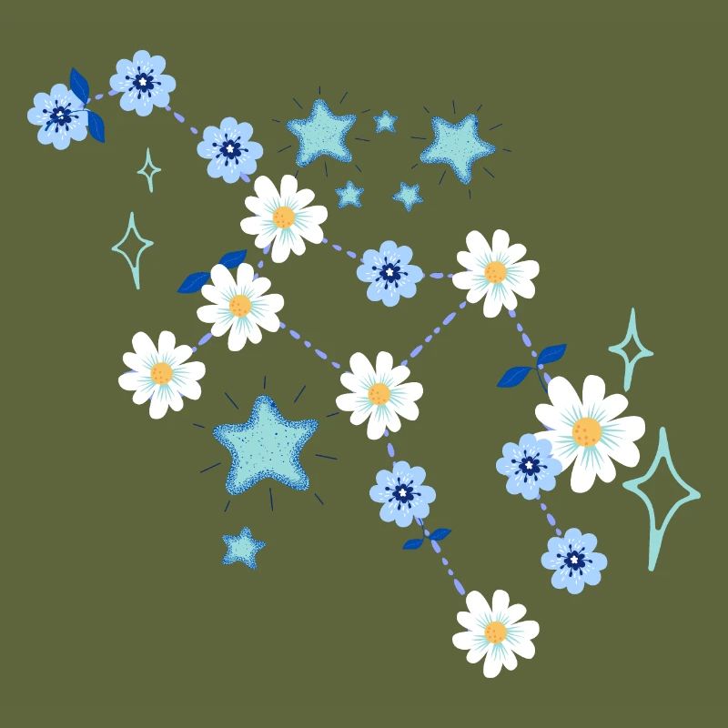 Blumen Sternbild blau