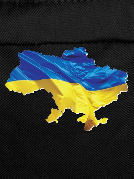 Ukraine Flag in Ukraine Map