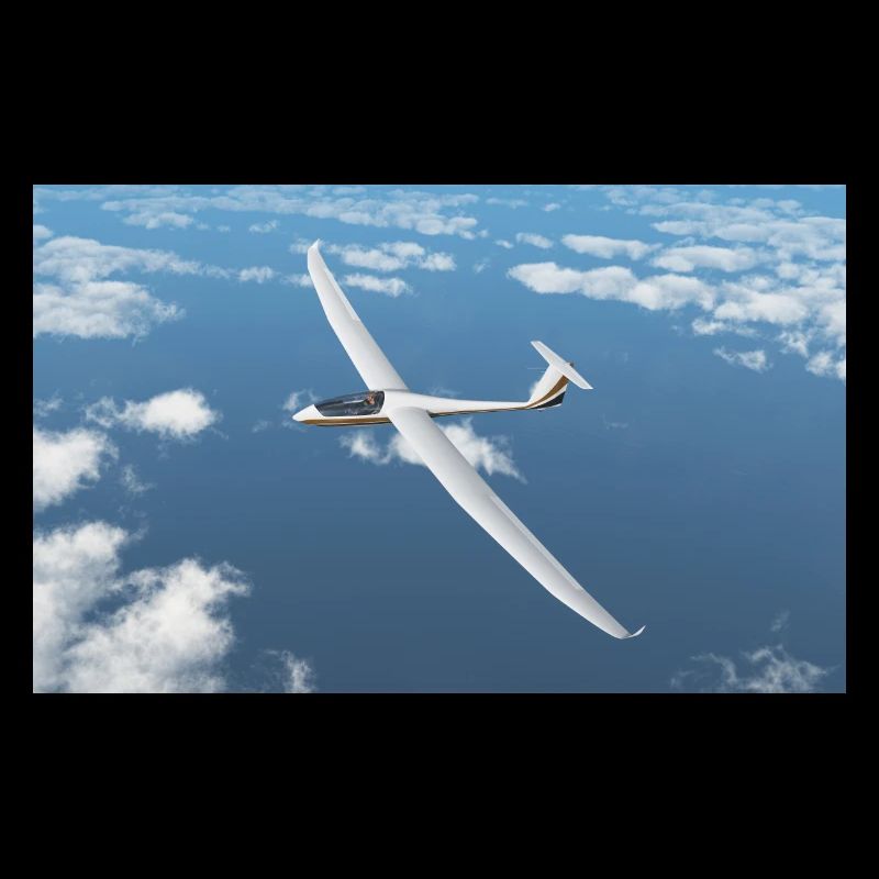 Glider above the clouds