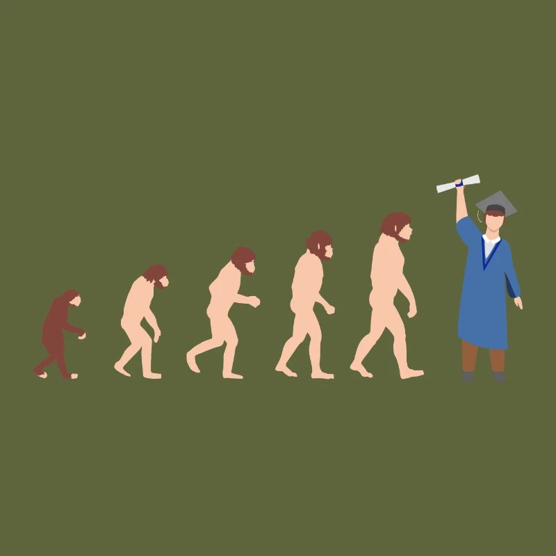 Evolution Abschluss Absolventen Bachelor Geschenk