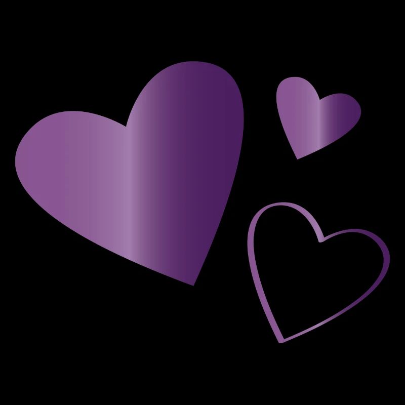 Coeurs améthyste violet