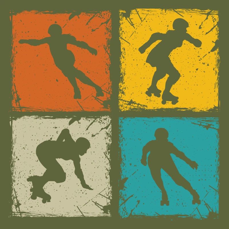 Roller Derby retro Quadrate einzigartige Roller Derby