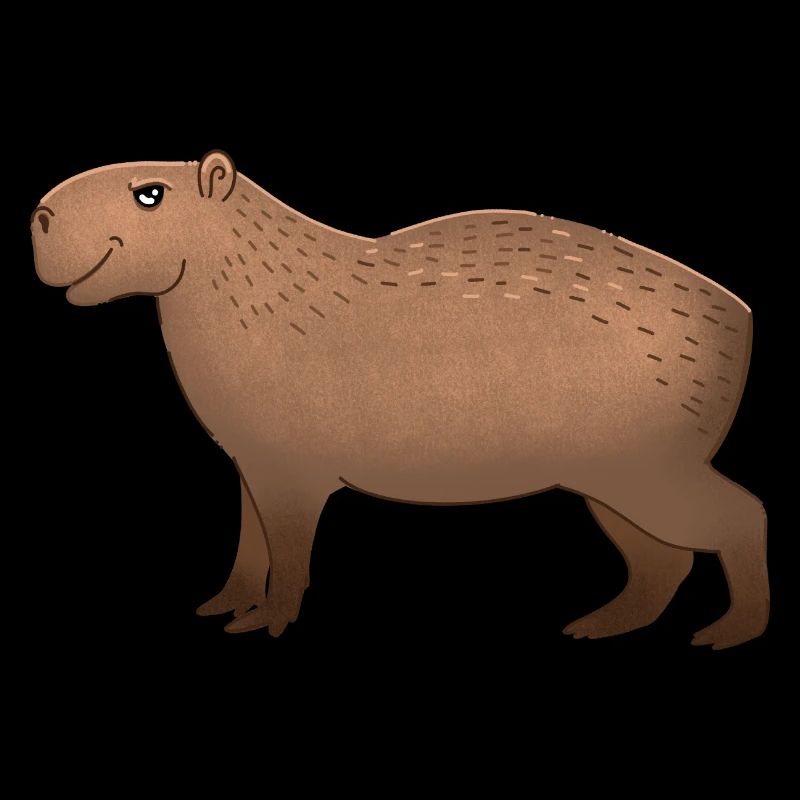 Hand drawn Capybara standing
