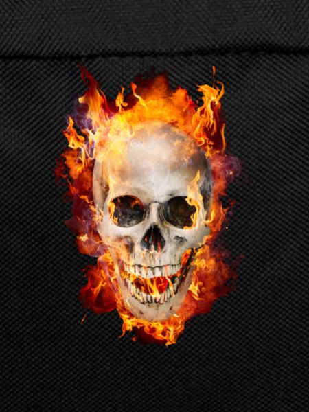 dead head in flames