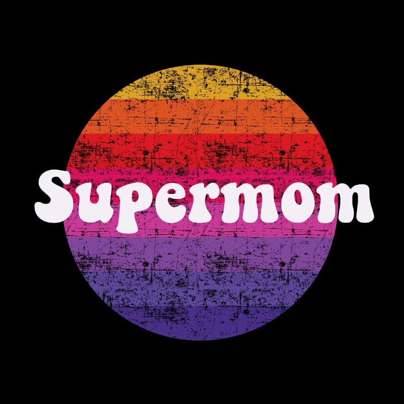 Supermom retro style super mother