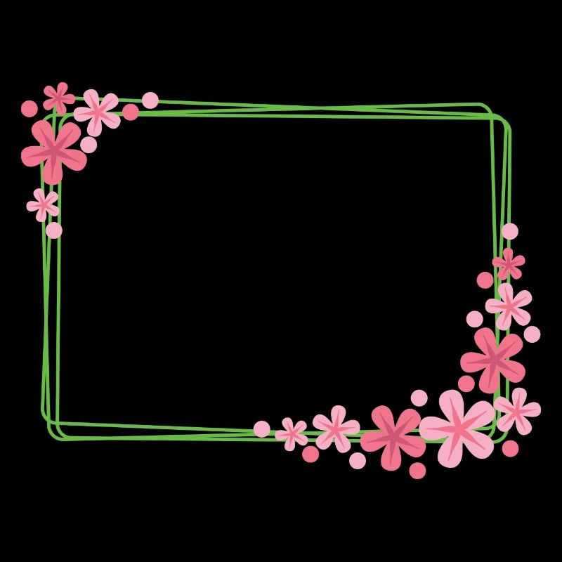 Frame with flowers