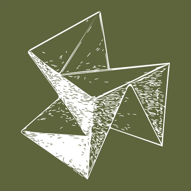 3d Vintage Triangle Cube Structure