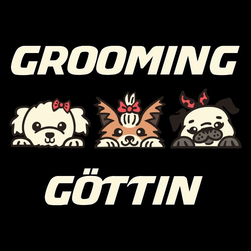 Dames Grooming motif de déesse pour chien coiffeur, chien