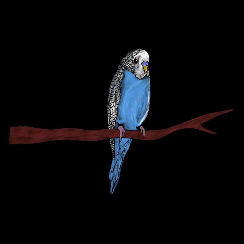 Perruche bleu eau oiseau animal de compagnie