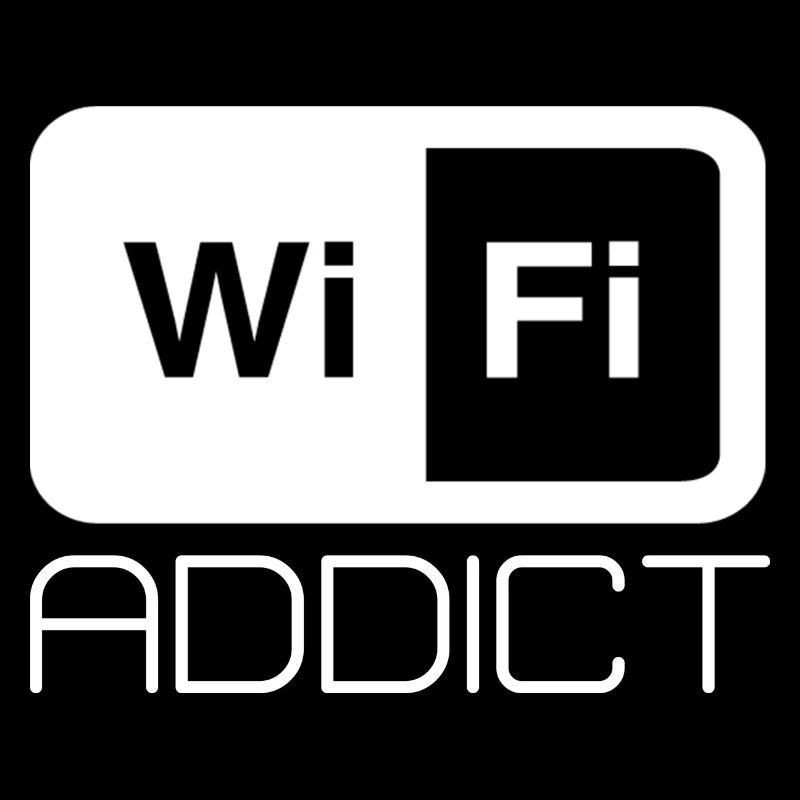 Wifi addict saying internet wifi text font
