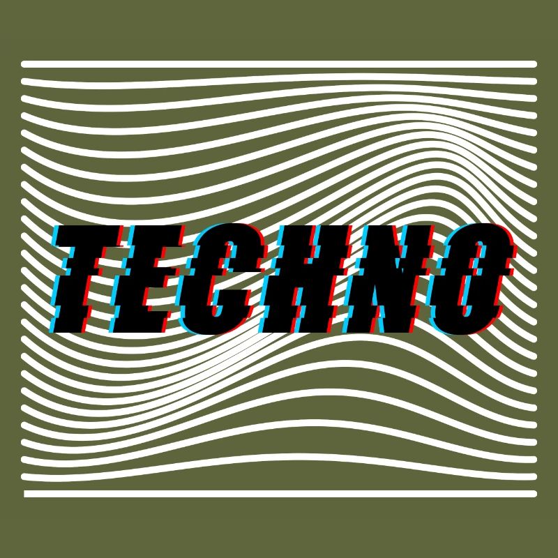 Techno Waves Trippy Psychedelic