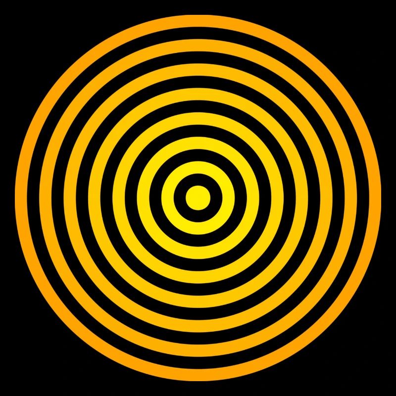 Abstrait Cercle Orange et Jaune