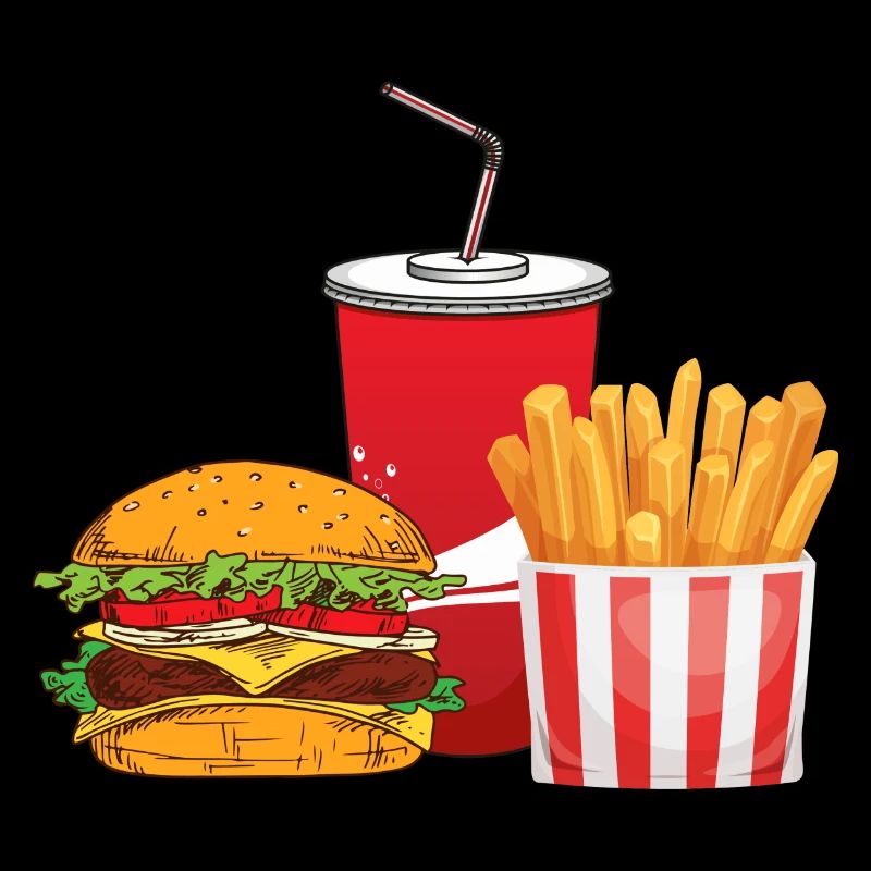 Burger, soda, fries!