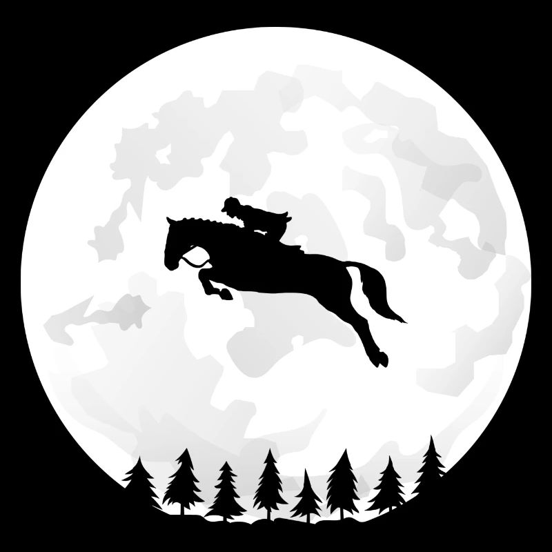 Pferd Clair de lune T shirt reiten